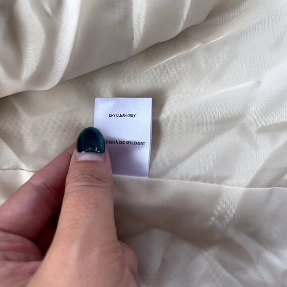 Democracy Cream White Teddy Bear Faux Fur Sherpa Vest - Size L - Picture 4 of 7